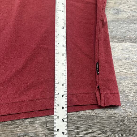 Nike Tiger Woods Polo Shirt Dark Red Mens L Short Sleeve Cotton Golf Dri-Fit - Picture 7 of 8